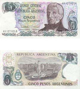 ARGENTINA- 5 PESOS UNC CONDITION