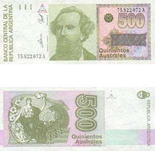 ARGENTINA - 500 AUSTRALES - UNC CONDITION