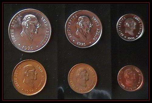 1976 RSA PROOF 6PCE COIN SET-1/2c/1c/2c/5c/20c/50c