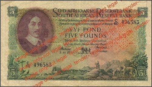 MH DE KOCK FIVE POUNDS --3RD ISSUE VF