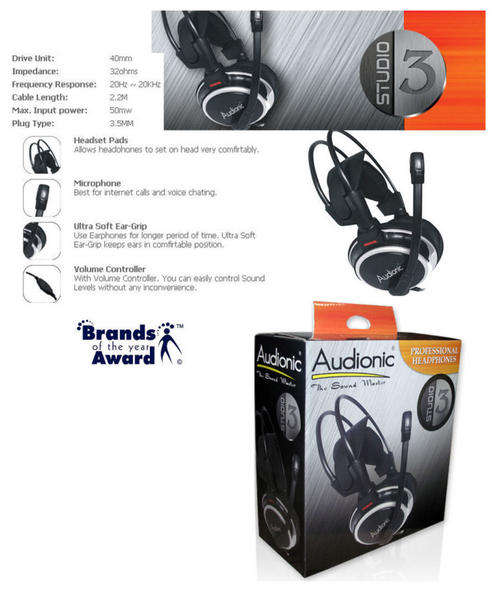 Authentic Audionic studio 3 Headphone ( brand new)