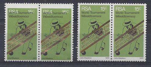 South Africa 1976 Bowls Winners pair with spectacular color shift