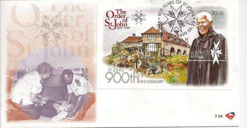 South Africa 1999 Mandela Order of ST Johns  FDC