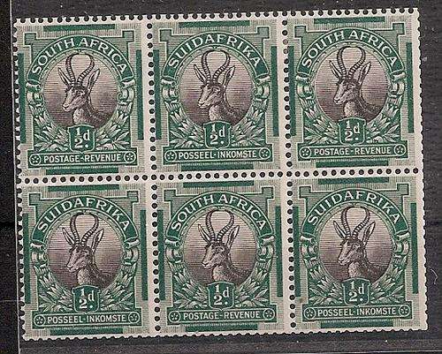 South Africa 1927 Pretoria 12 booklet pane of 6
