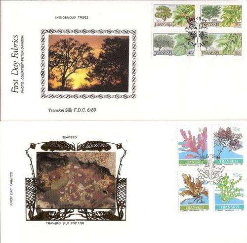 Transkei 1980's 2x limited silk First Day Covers