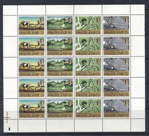 Swaziland 1969 Independence miniature sheet of 25