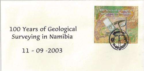 Namibia 2003 Geological Surveying 100yrs FDC