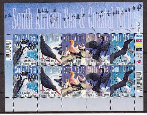 South Africa 2009 Sea Birds sheetlet of 10 unmounted mint