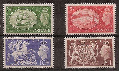 Great Britain 1951 KGVI Festival High Values set of 4 unmounted mint