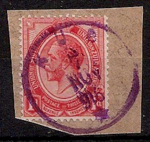South West Africa - WWI South Africa Occupation 1d with Kub rubber cancel