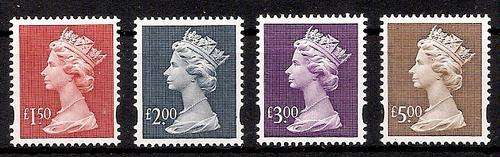 Great Britain 1999 QEII high values set of 4