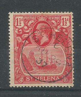 St Helena 1937 KGV one half penny deep carmine red, fine used