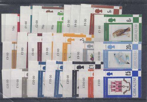 Gibraltar 1972/82 QEII set plus chalky papers unmounted mint