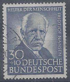 Germany West 1953 Wohlfahrt 30 plus 10 pf  very fine used