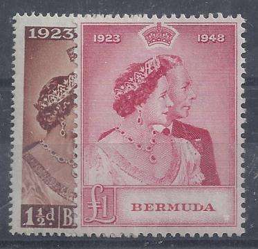 Bermuda 1948 KGVI Silver Wedding  set of 2 , very fine unmounted mint