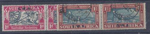 South West Africa 1938 Voortrekker set of 2, very fine used
