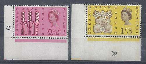 Great Britain 1963 FFH set of 2 with phospshor, very fine unmounted mint
