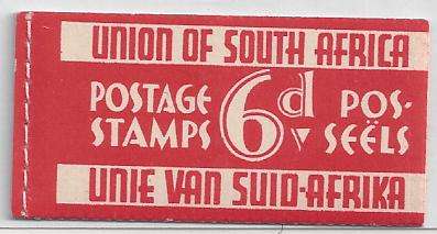 South Africa 1937 Razor 6d Booklet complete, very fine