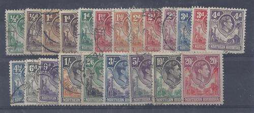 Northern Rhodesia 1938 KGVI set of 21 fine used