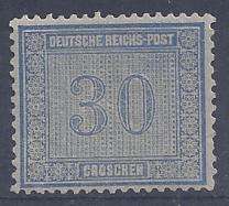 Germany 1872 30Gr grey ultramarine fine mint