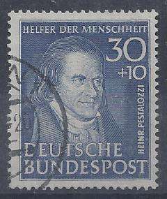 Germany West 1951 30 plus 10 fine used