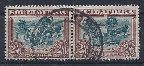 South Africa 1930 Roto Unhyphenated 2s6d green and brown fine used