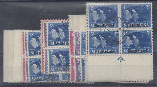 Basutoland 1945 Victory set of 4 arrow and sheet no blocks of 4 fine used
