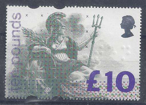 Great Britain 1993 High Value10 Pound fine unmounted mint