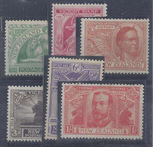 New Zealand 1920 Victory set of 6 fine mint