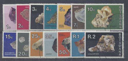 Botswana 1974 Minerals set of 14 fine used