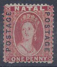 Natal 1870 QV 1d bright red fine mint