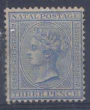 Natal 1882 QV 3d blue wmk CA key value scarce fine mint