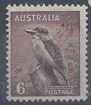Australia 1937 6d Kingfisher Bird very fine unmounted mint