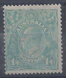 Australia 1931 KGV 1s4d turquise fine  mint