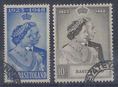 Basutoland 1948 KGVI Silver Wedding set of 2 fine used