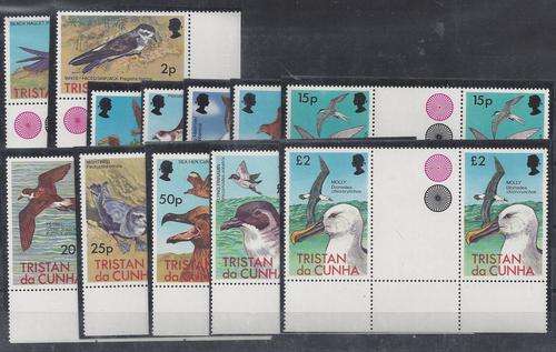 Tristan Da Cunha 1977 Birds set of 12 in gutter pairs very fine unmounted mint