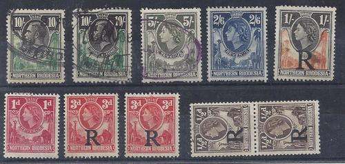 Northern Rhodesia revenue lot mint and used  fine and scarce
