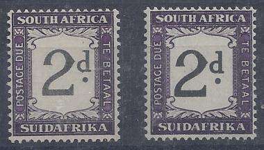 South Africa Postage Due 1932 2d 1st thick D variety fine unmounted mint very scarce