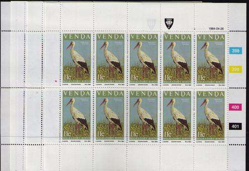 Venda Migratory Birds (2nd series) set of 4 Full Sheets