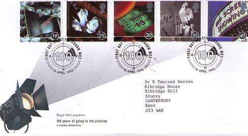 Great Britain 1996 100 Years of going to the Pictures  First Day Cover