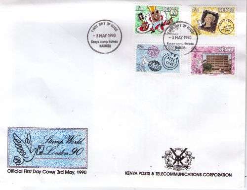 Kenya 1990 Stamp World London First Day Cover