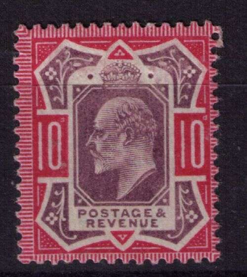 Great Britain 1911 KEVII 10d dull purple and scarlet fine mint