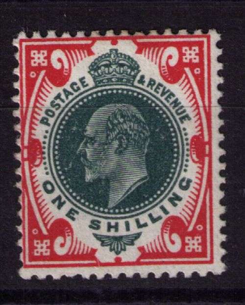Great Britain 1911 KEVII 1s dark green and scarlet very fine mint