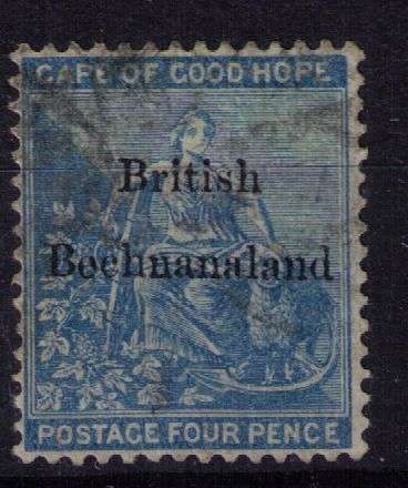 Bechuanaland 1885 COGH 4d overprinted fine used