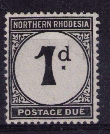Northern Rhodesia Postage Due 1929 1d chalky paper fine mint
