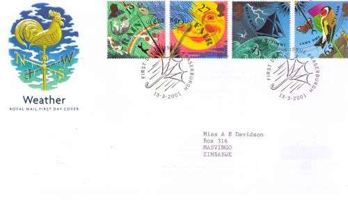 Great Britain 2001 Weather Royal Mail FDC