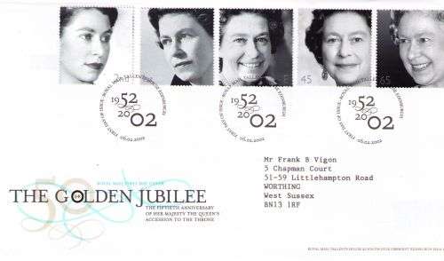 Great Britain 2002 The Golden Jubilee Royal Mail FDC