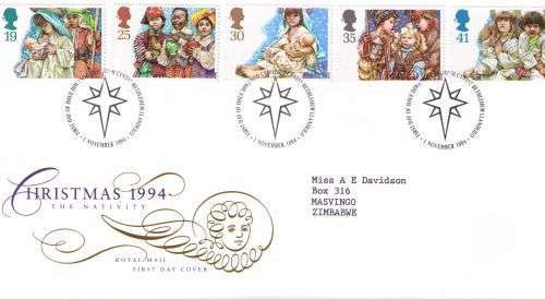 Great Britain 1994 Christmas 1994 Royal Mail FDC