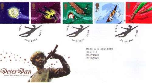 Great Britain 2002 Peter Pan Royal Mail FDC