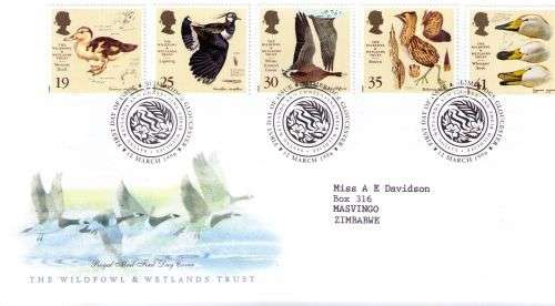 Great Britain 1996 The Wildfowl and Wetlands Trust Royal Mail FDC